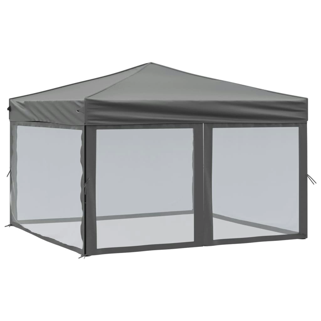 Folding Party Tent with Sidewalls Anthracite 3x3 m 93530