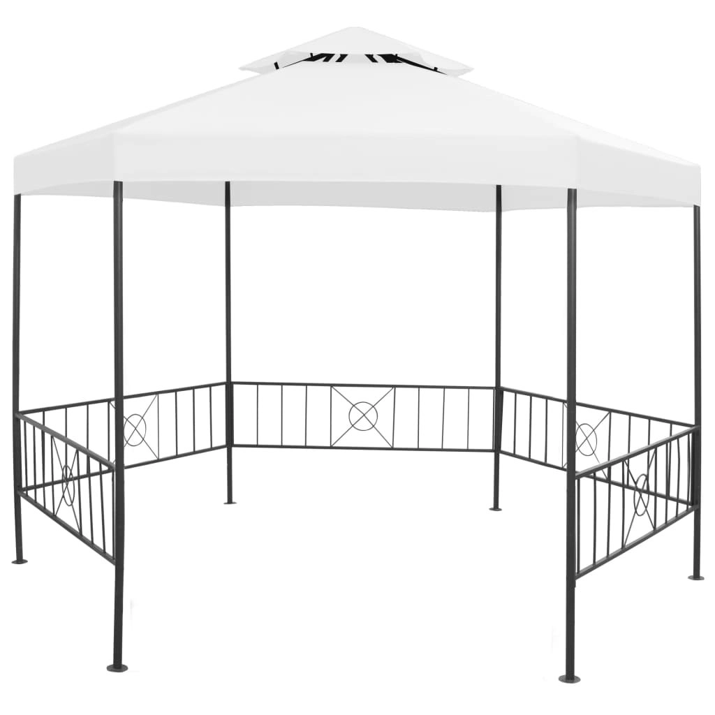 Garden Gazebo 323x275x265 cm White 180 g/m?? 312233