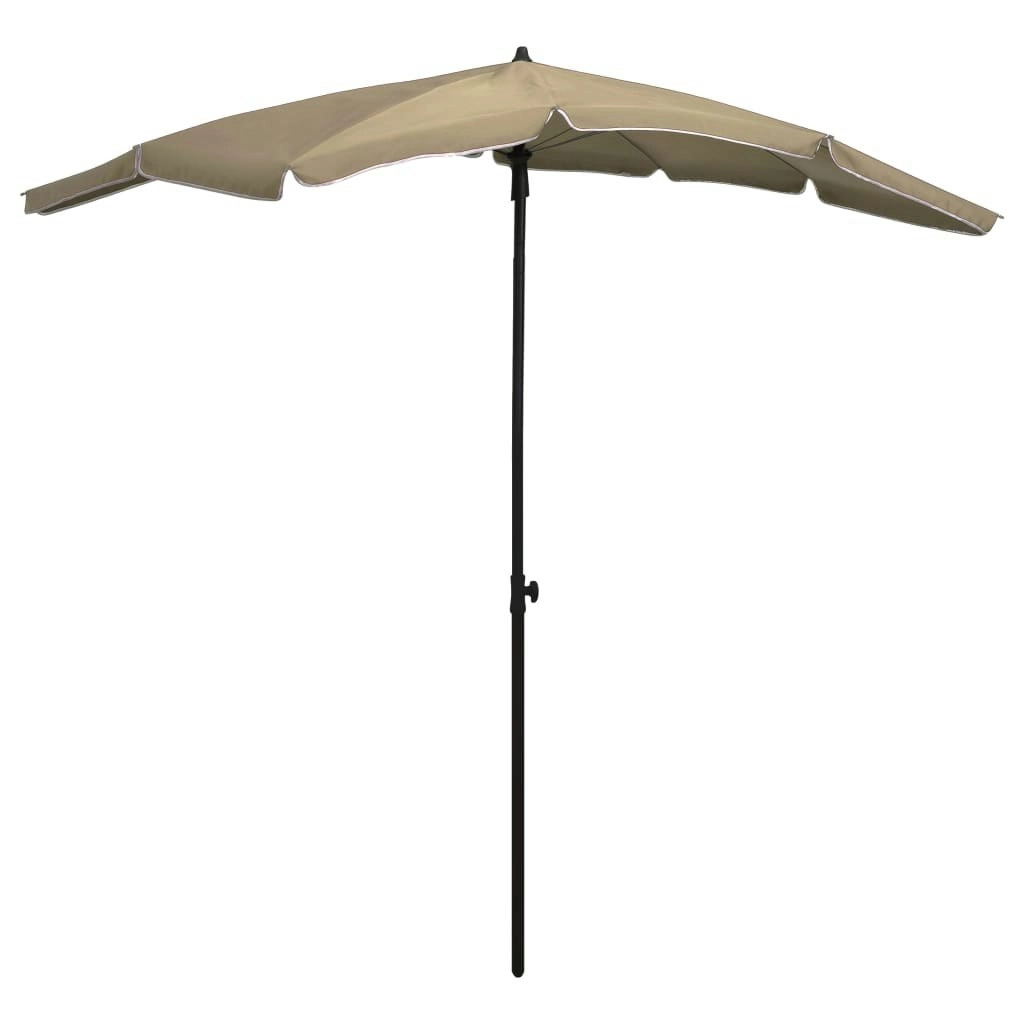 Garden Parasol with Pole 200x130 cm Taupe 315554