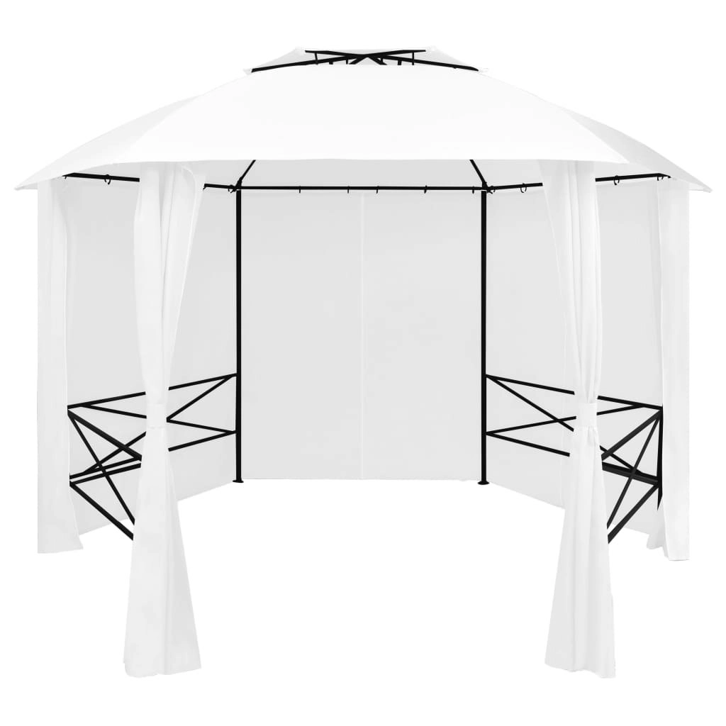 Garden Marquee with Curtains 360x312x265 cm White 180 g/m?? 312234