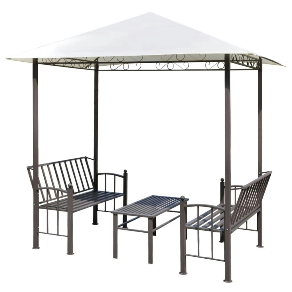 Garden Pavilion with Table and Benches 2.5x1.5x2.4 m 43218