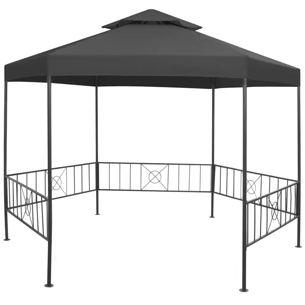 Garden Gazebo 323x275x265 cm Anthracite 47961