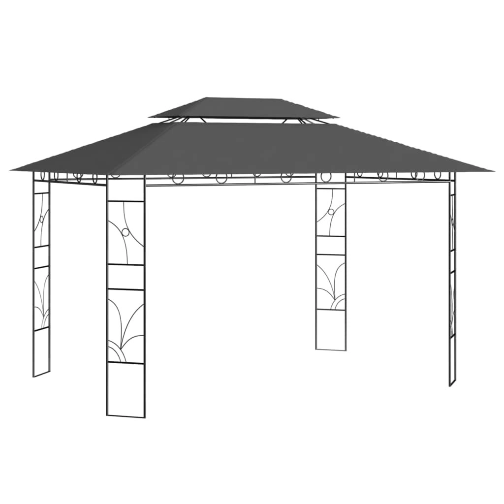 Gazebo 4x3x2.7 m Anthracite 160 g/m?? 313917