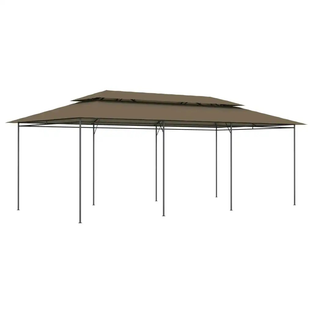 Gazebo 600x298x270 cm Taupe 180 g/mÂ² 312246