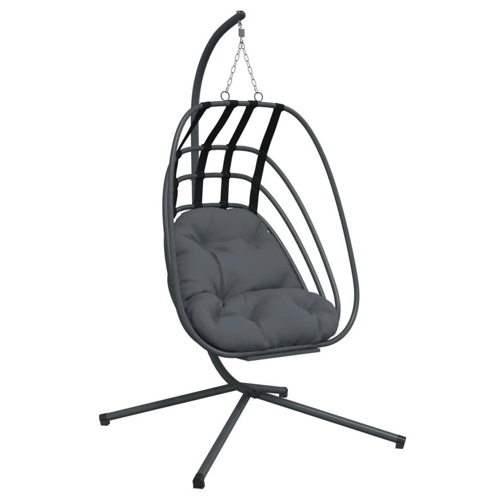 Hanging Egg Chair with Stand Anthracite Steel 4007408