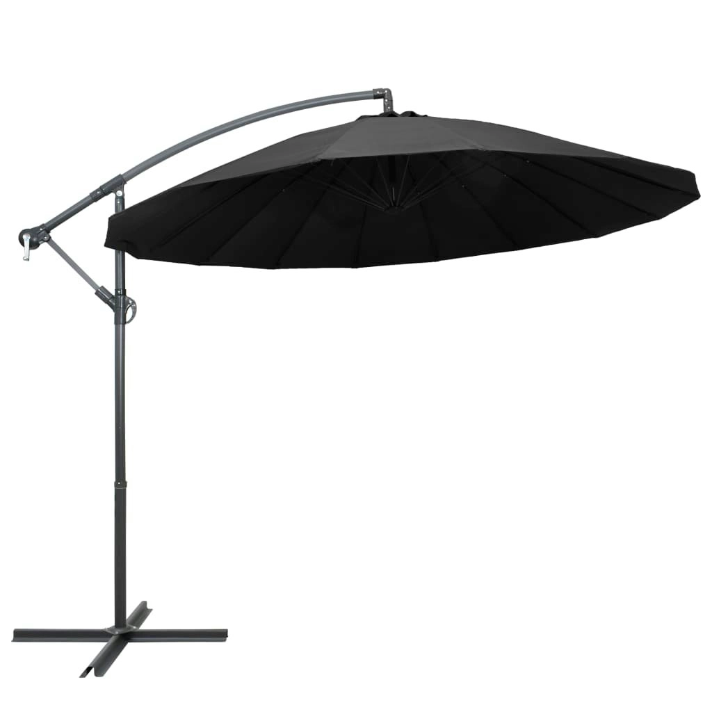 Hanging Parasol Anthracite 3 m Aluminium Pole 47222