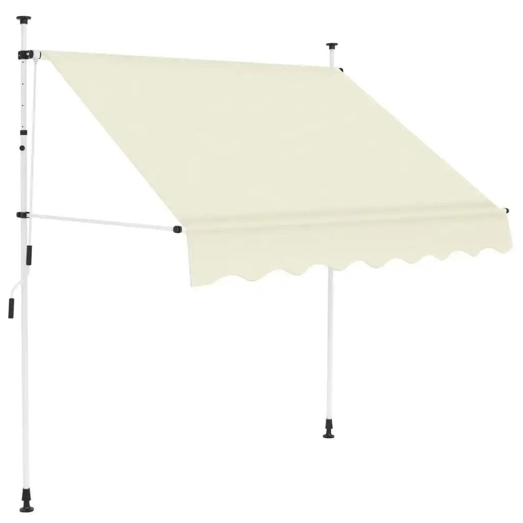 Manual Retractable Awning 150 cm Cream 143693