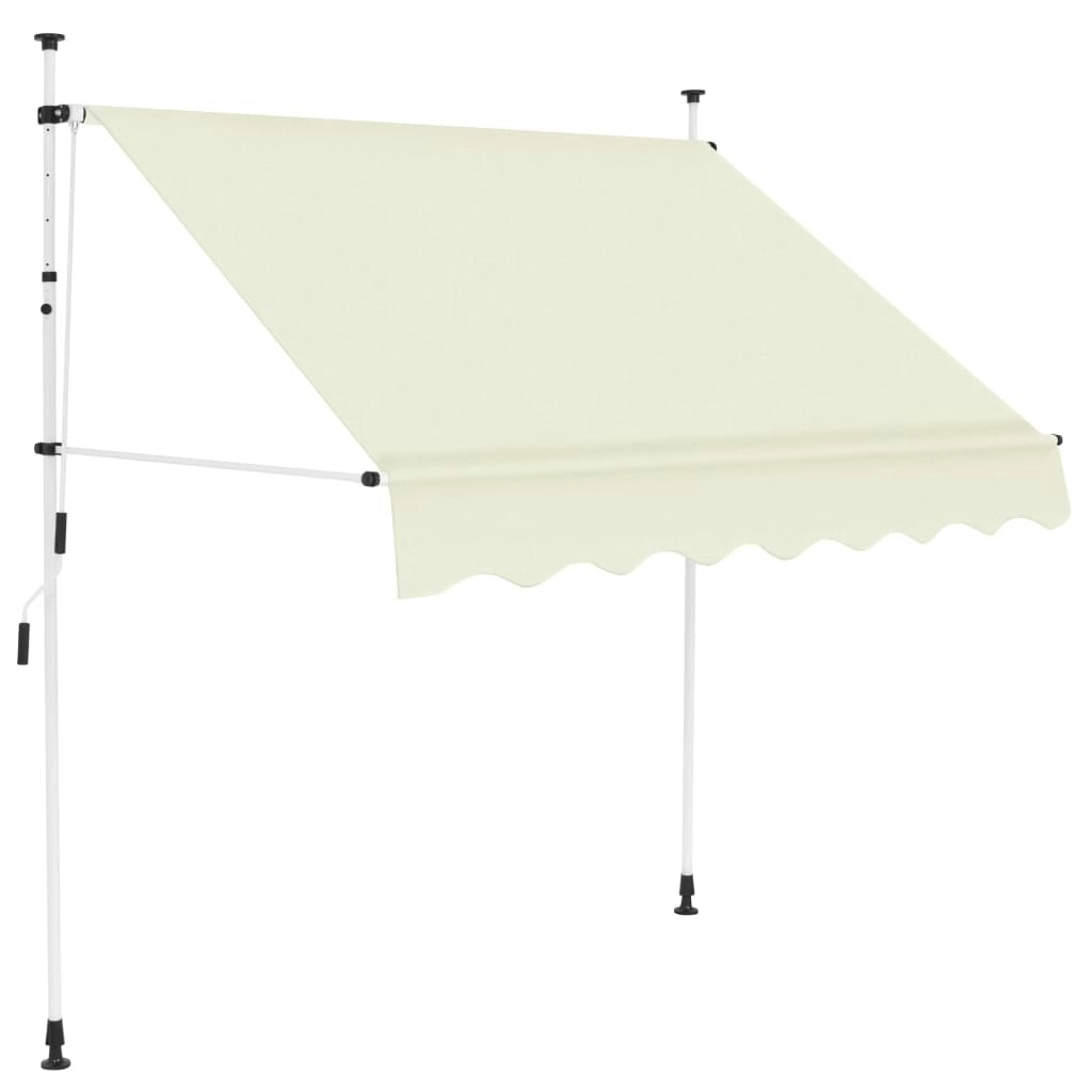 Manual Retractable Awning 200 cm Cream 143694