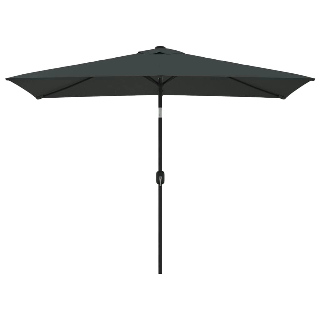 Outdoor Parasol with Metal Pole 300x200 cm Anthracite 44501