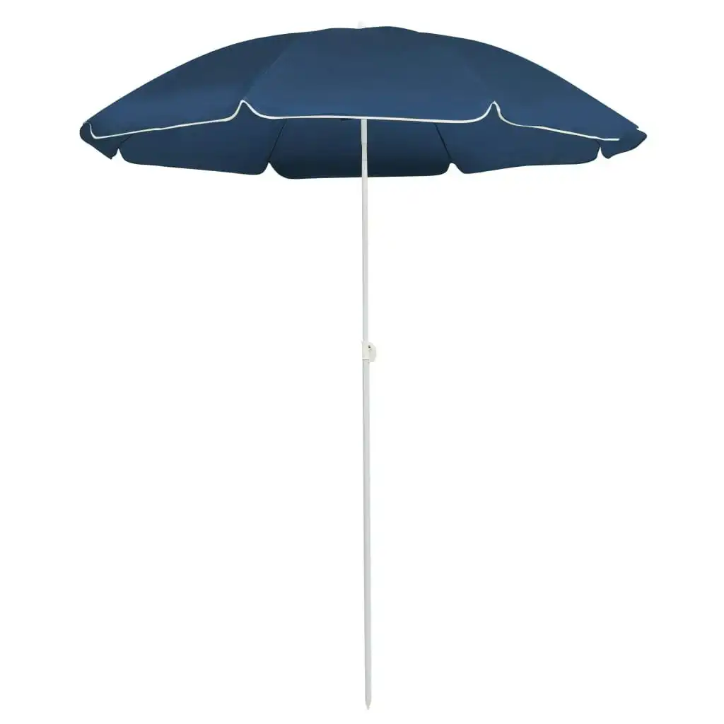 Outdoor Parasol with Steel Pole Blue 180 cm 315538