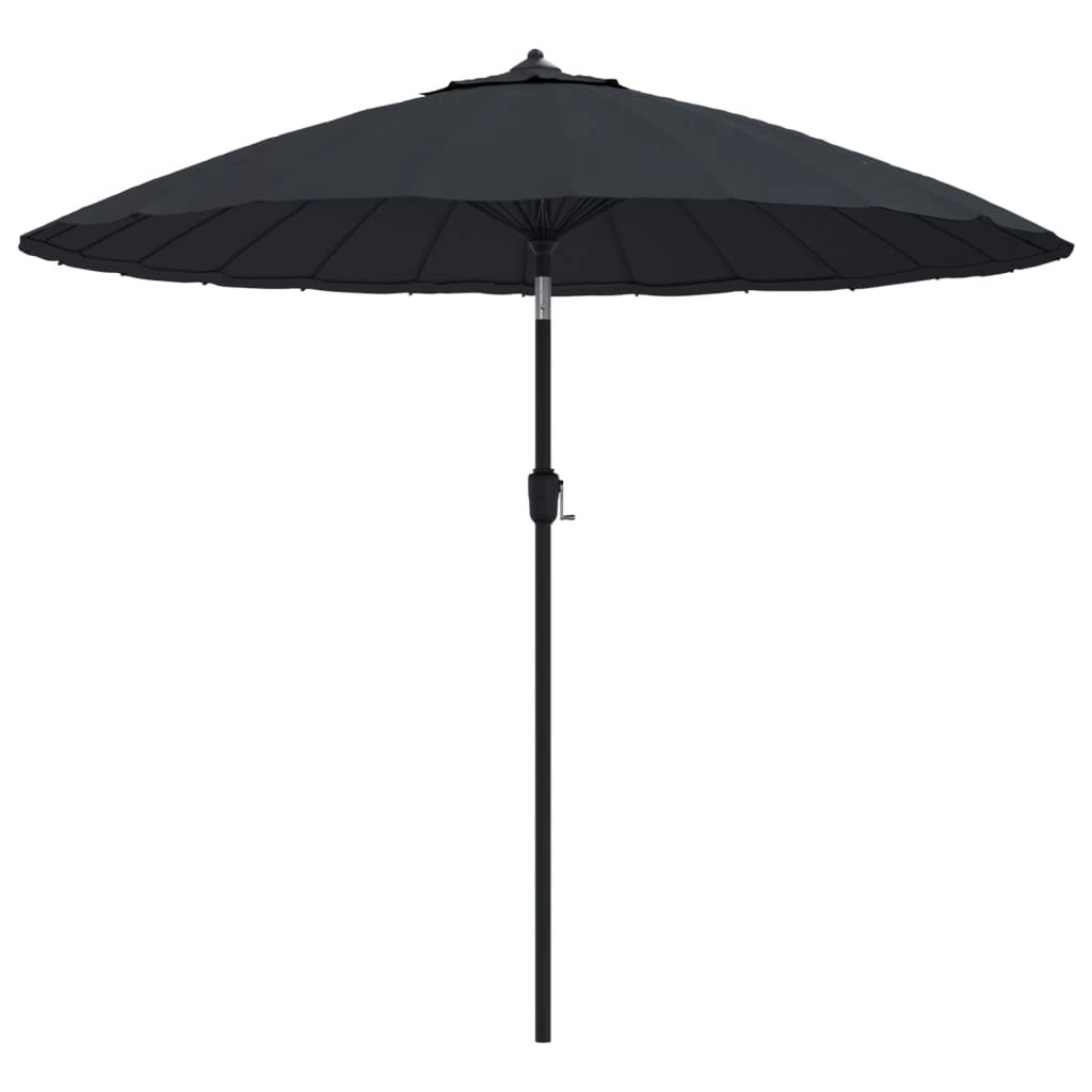 Outdoor Parasol with Aluminium Pole 270 cm Black 47310