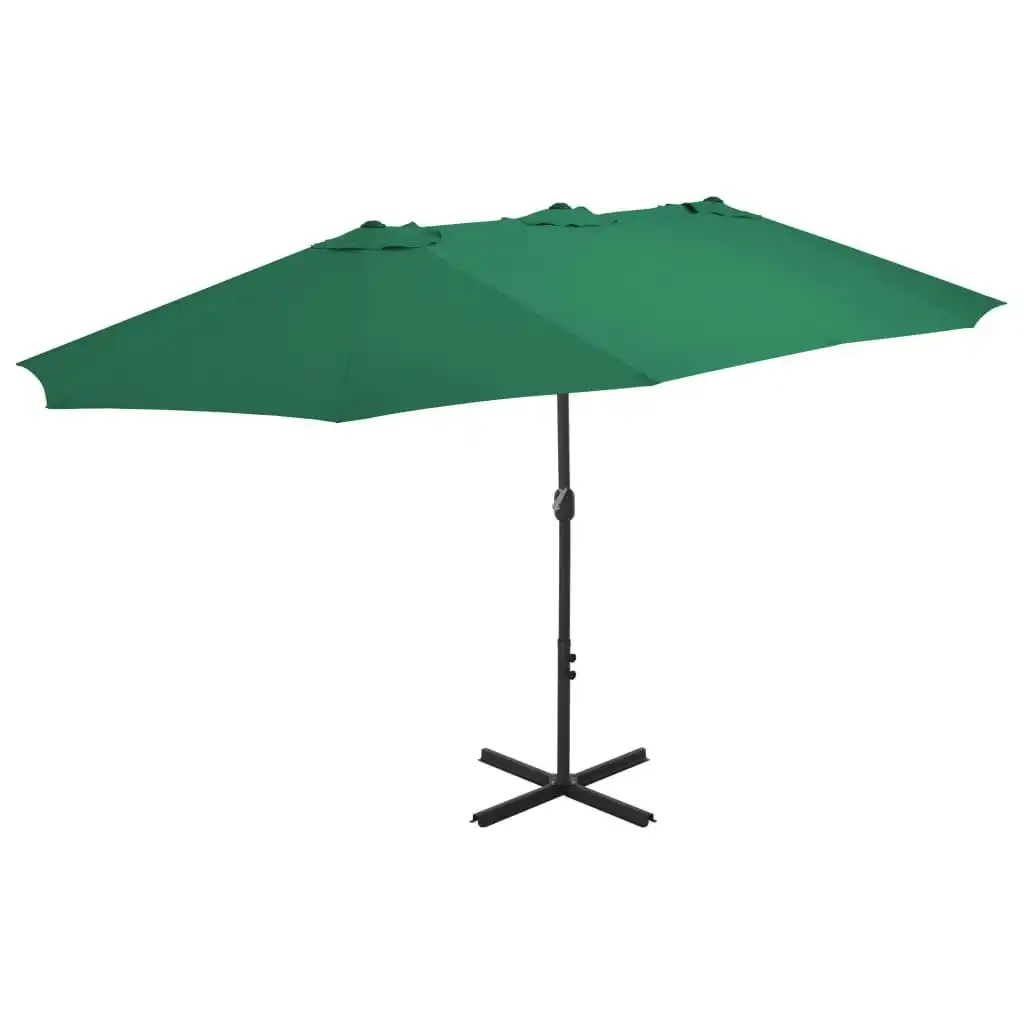 Outdoor Parasol with Aluminium Pole 460x270 cm Green 44867