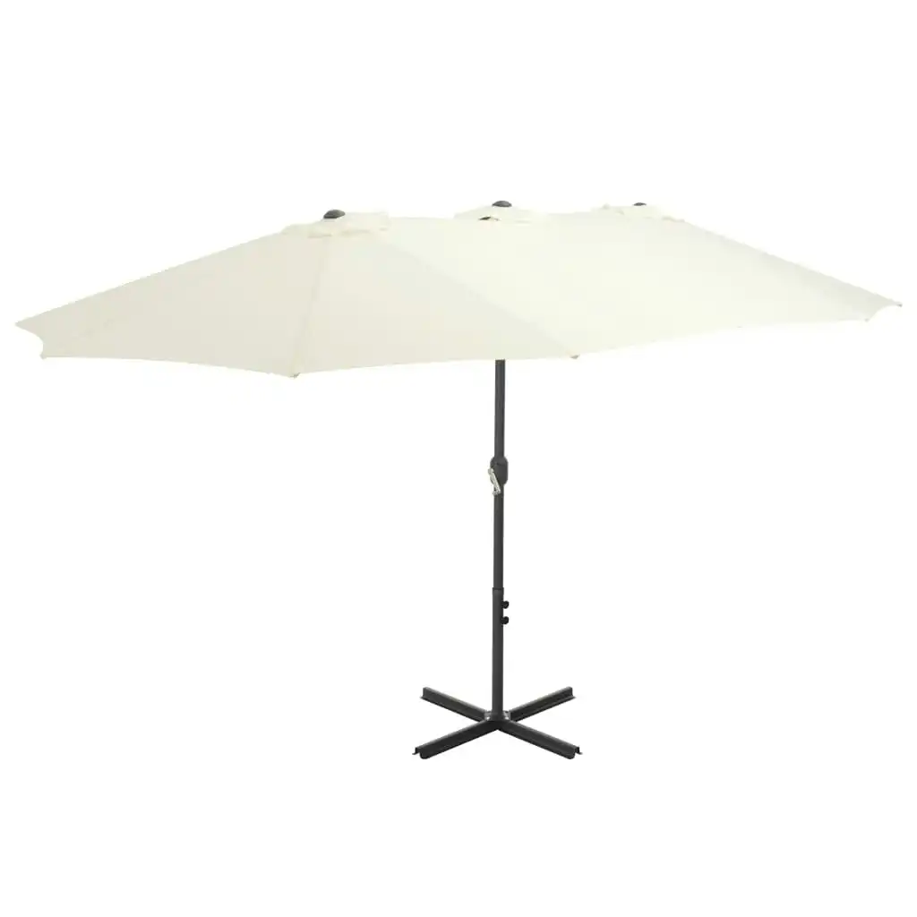 Outdoor Parasol with Aluminium Pole 460x270 cm Sand 44868