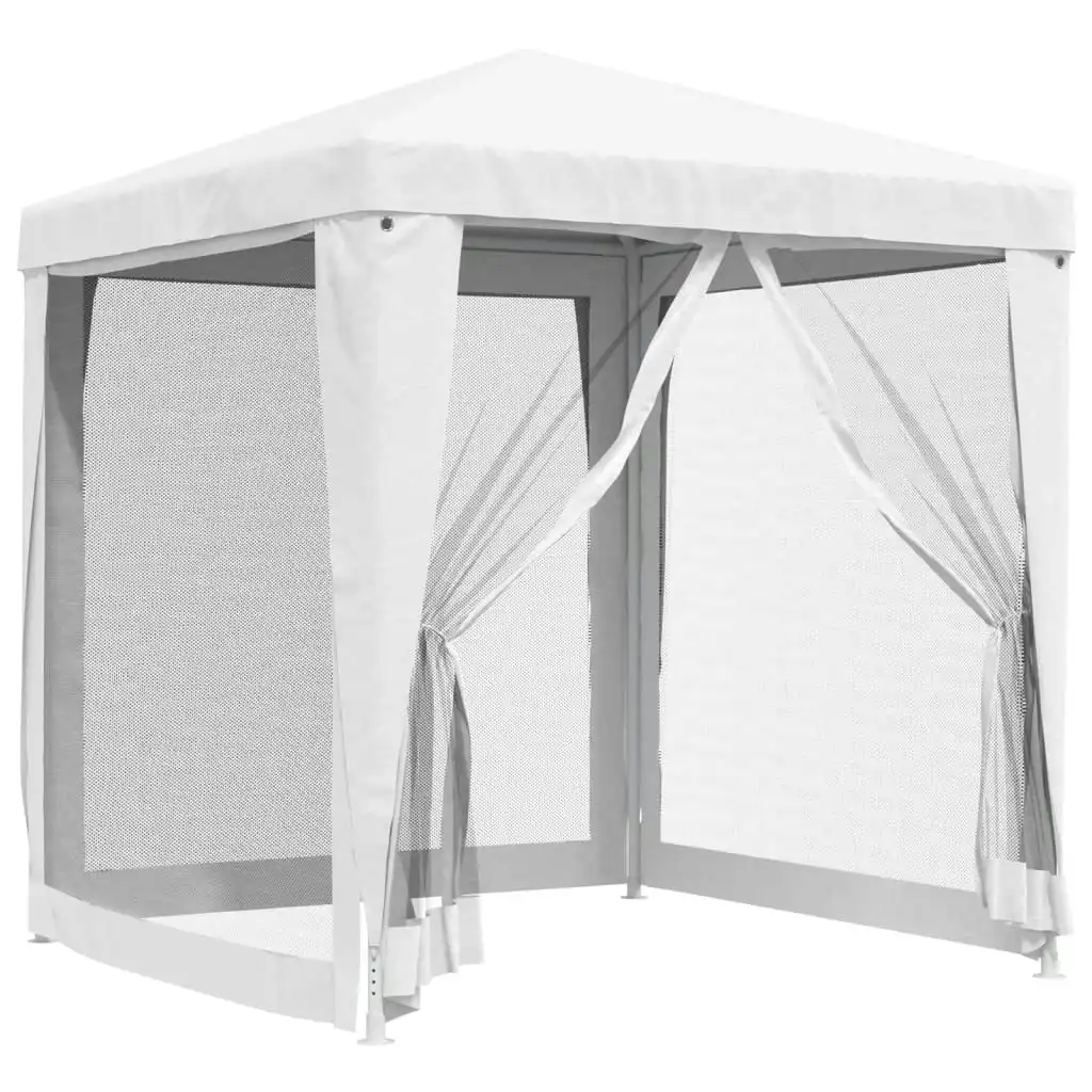 Party Tent with 4 Mesh Sidewalls 2x2 m White 48520