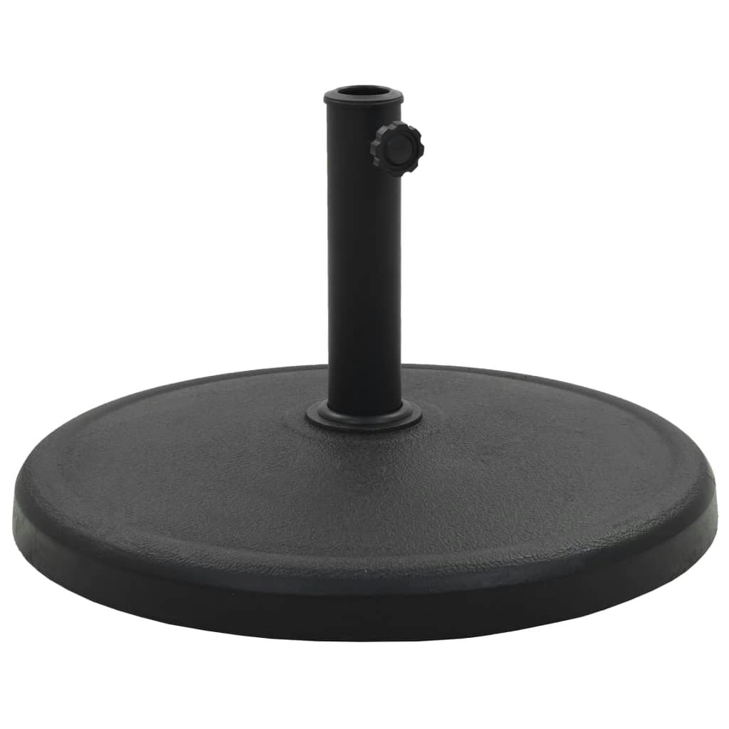 Parasol Base Round Polyresin 19 kg Black 45197