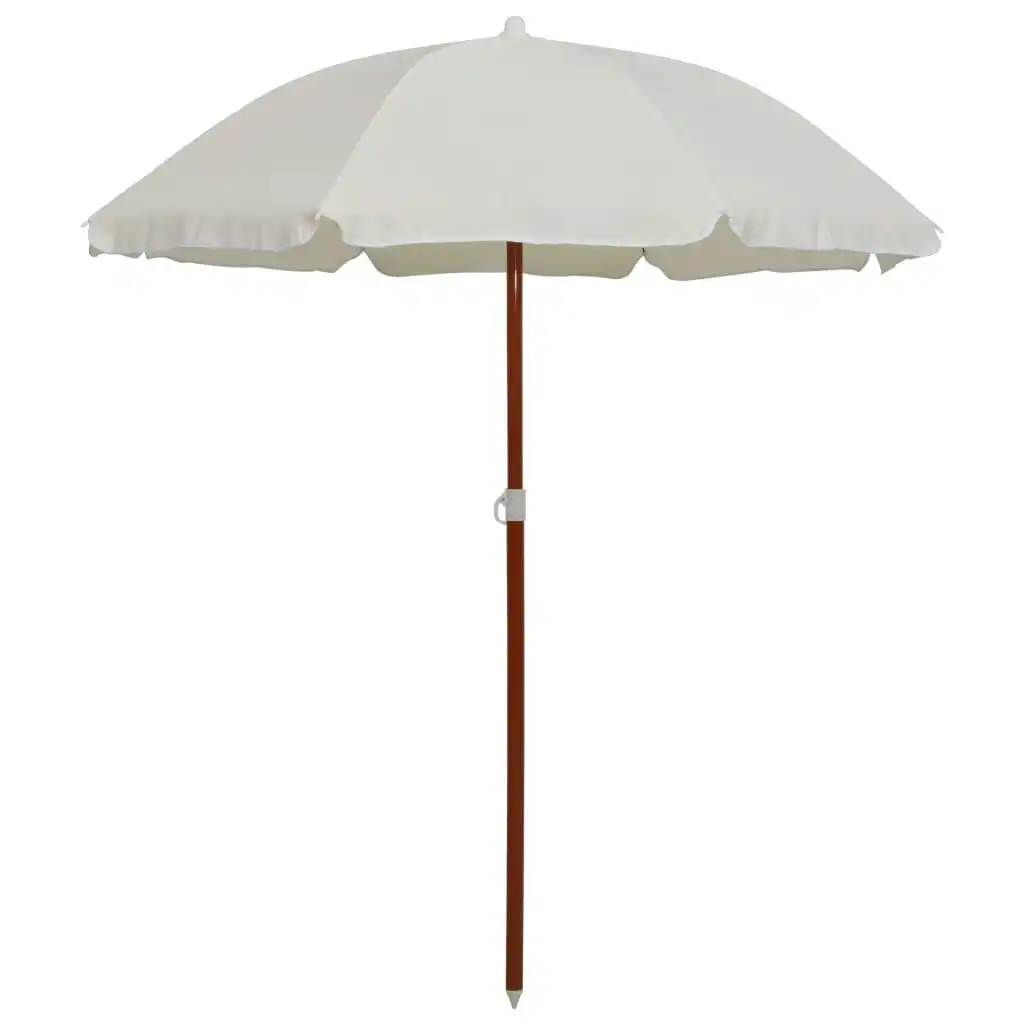 Parasol with Steel Pole 180 cm Sand 47798