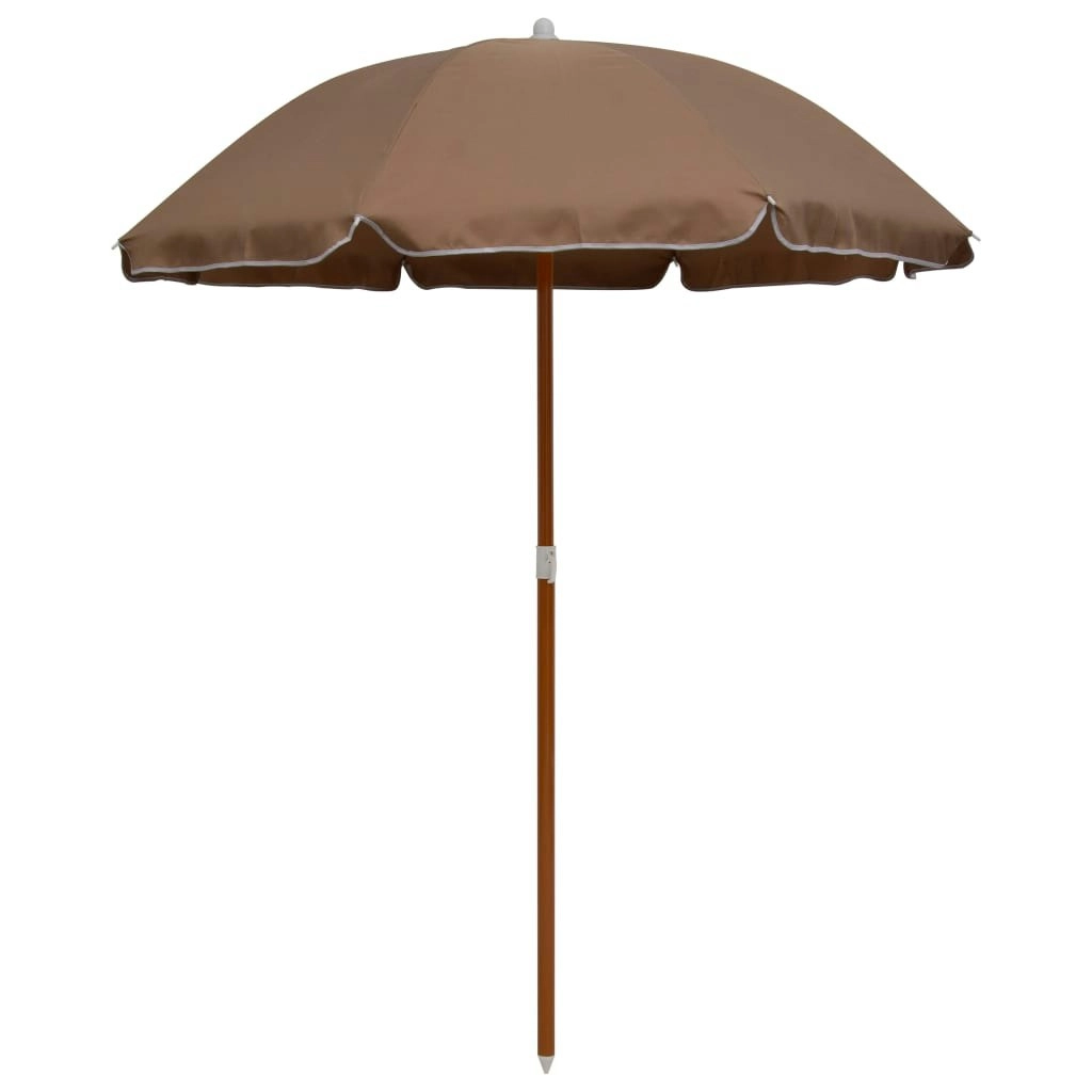 Parasol with Steel Pole 180 cm Taupe 47801