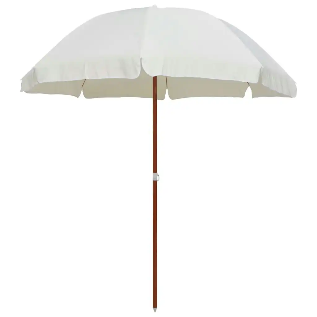 Parasol with Steel Pole 240 cm Sand 47799