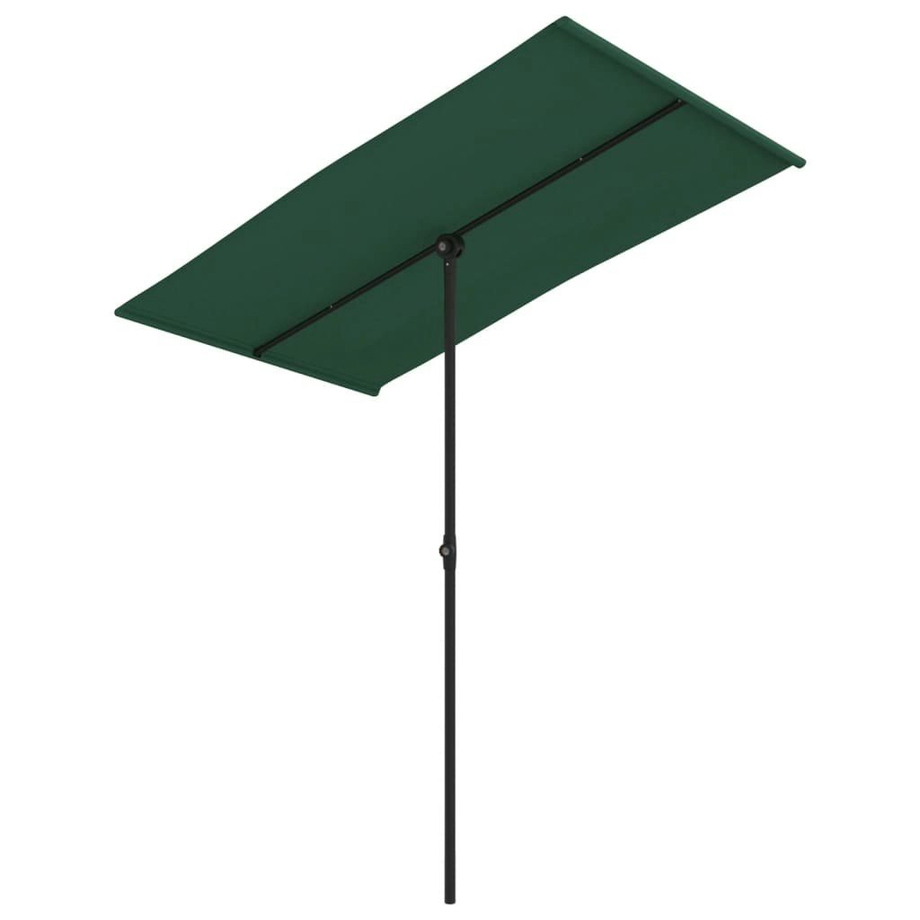 Outdoor Parasol with Aluminium Pole 180x110 cm Green 47328