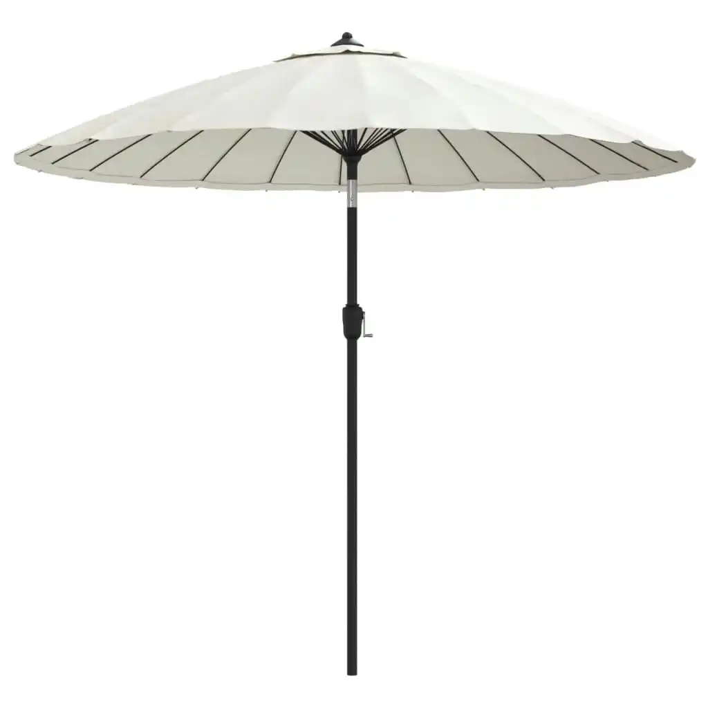 Outdoor Parasol with Aluminium Pole 270 cm Sand White 47305