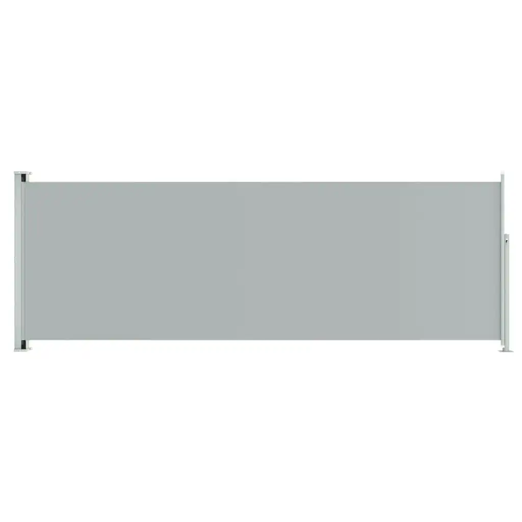 Patio Retractable Side Awning 220x600 cm Grey 317980