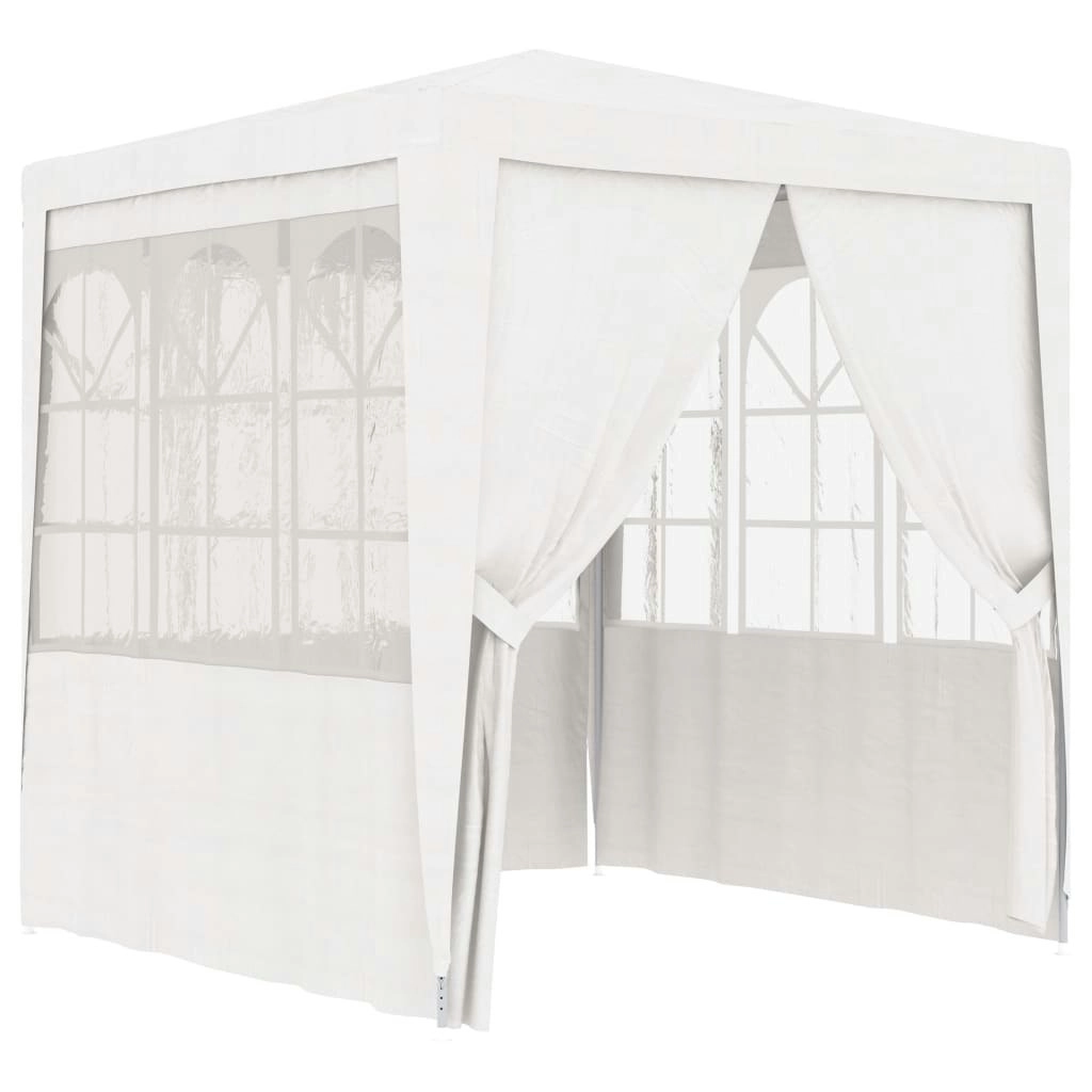 Professional Party Tent with Side Walls 2.5x2.5 m White 90 g/m?? 48518