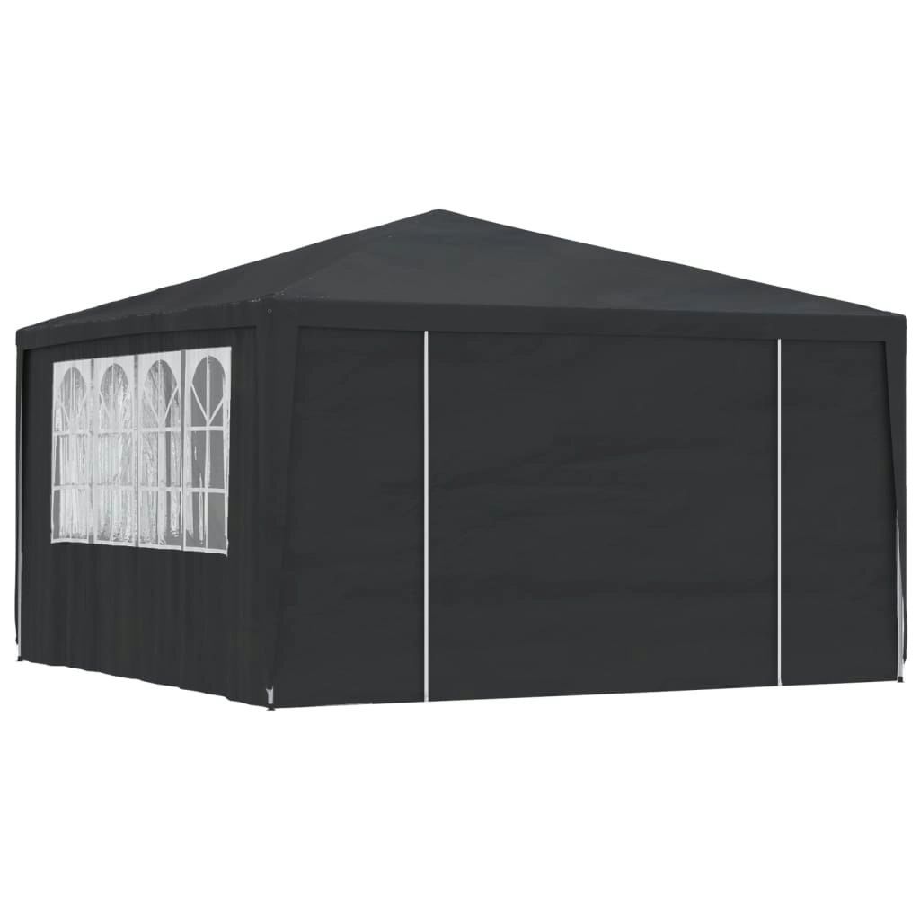 Professional Party Tent with Side Walls 4x4 m Anthracite 90 g/mÂ² 48535