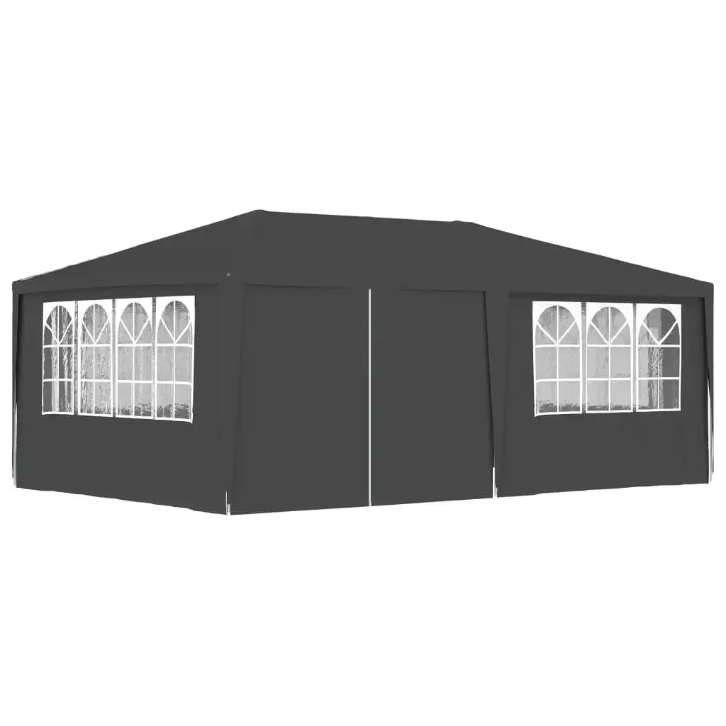 Professional Party Tent with Side Walls 4x6 m Anthracite 90 g/mÂ² 48537