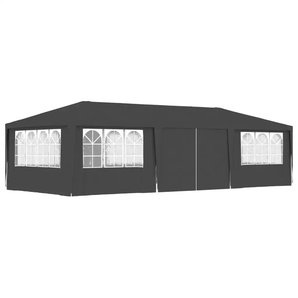 Professional Party Tent with Side Walls 4x9 m Anthracite 90 g/mÂ² 48539