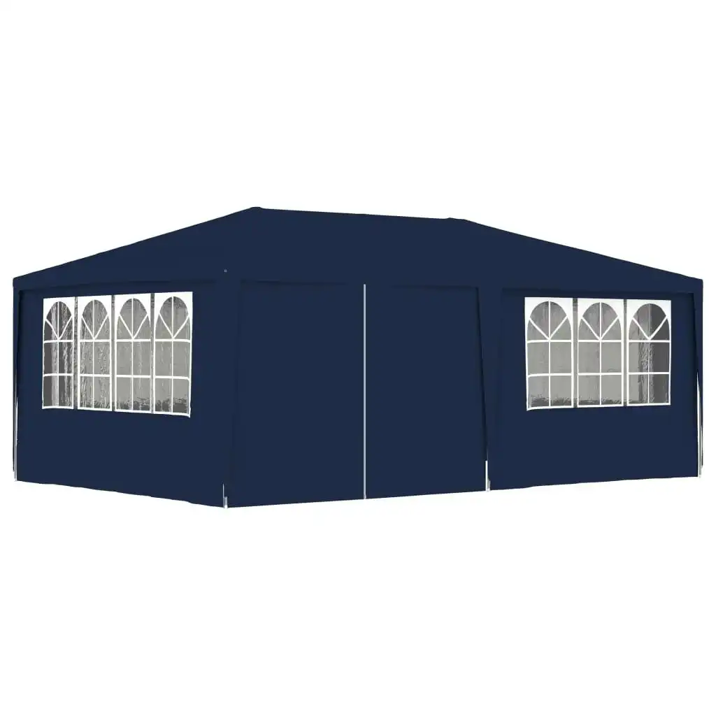 Professional Party Tent with Side Walls 4x6 m Blue 90 g/mÂ² 48528