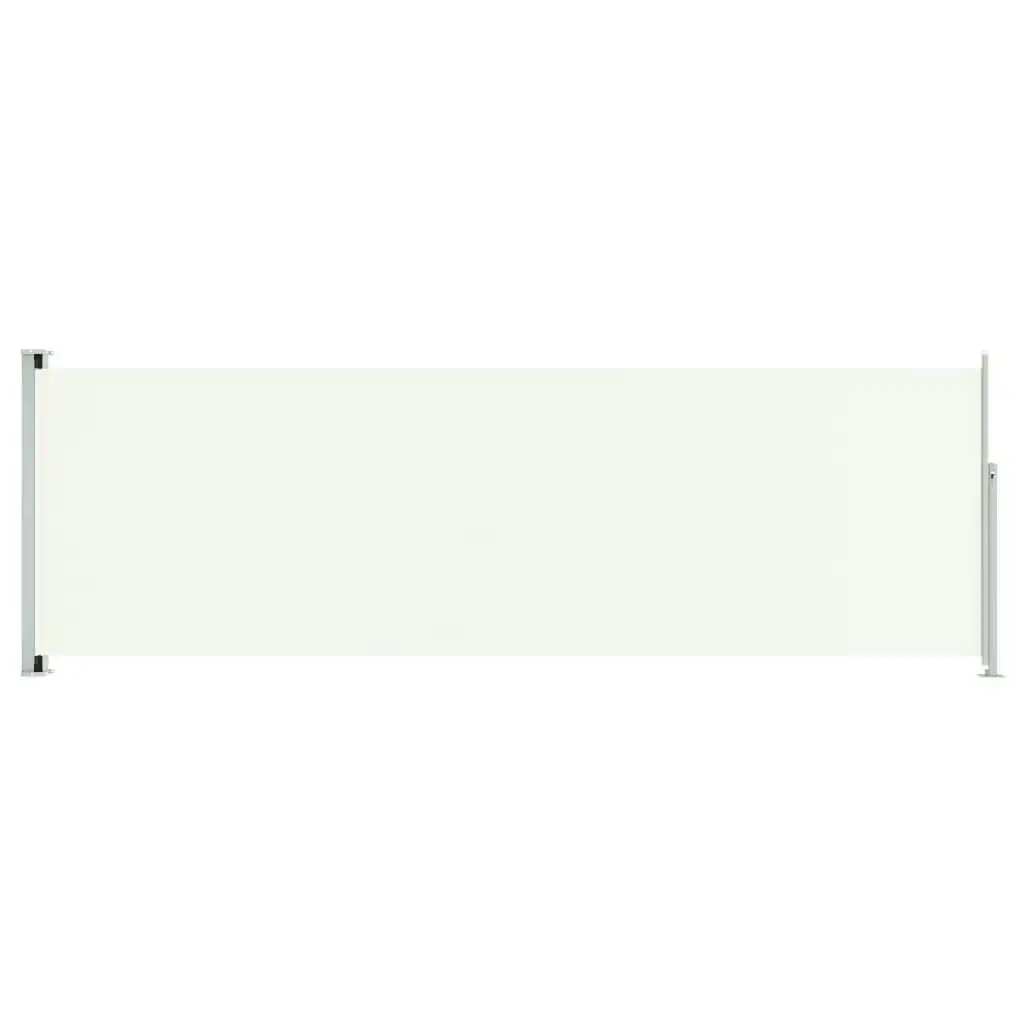 Patio Retractable Side Awning 200x600 cm Cream 317971