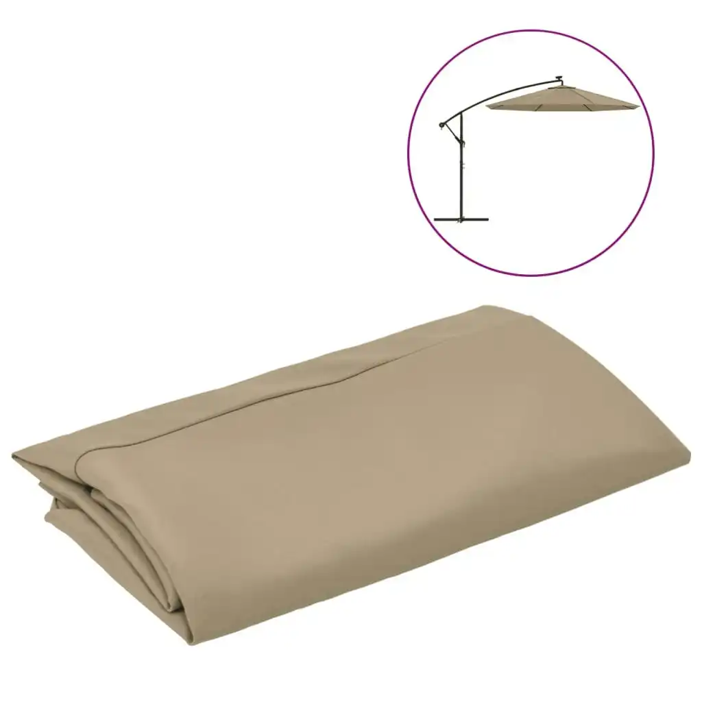 Replacement Fabric for Cantilever Umbrella Taupe 300 cm 313806