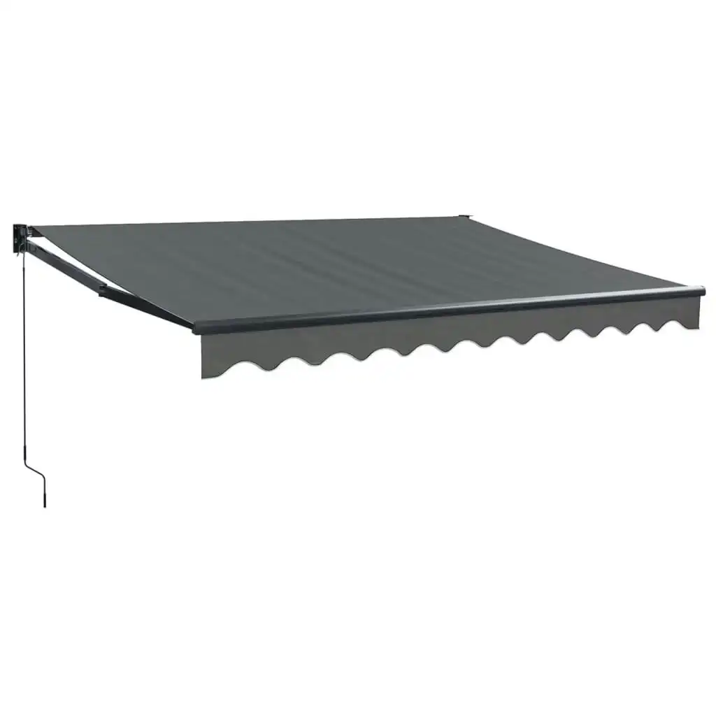 Retractable Awning Anthracite 3.5x2.5 m Fabric and Aluminium 3154462