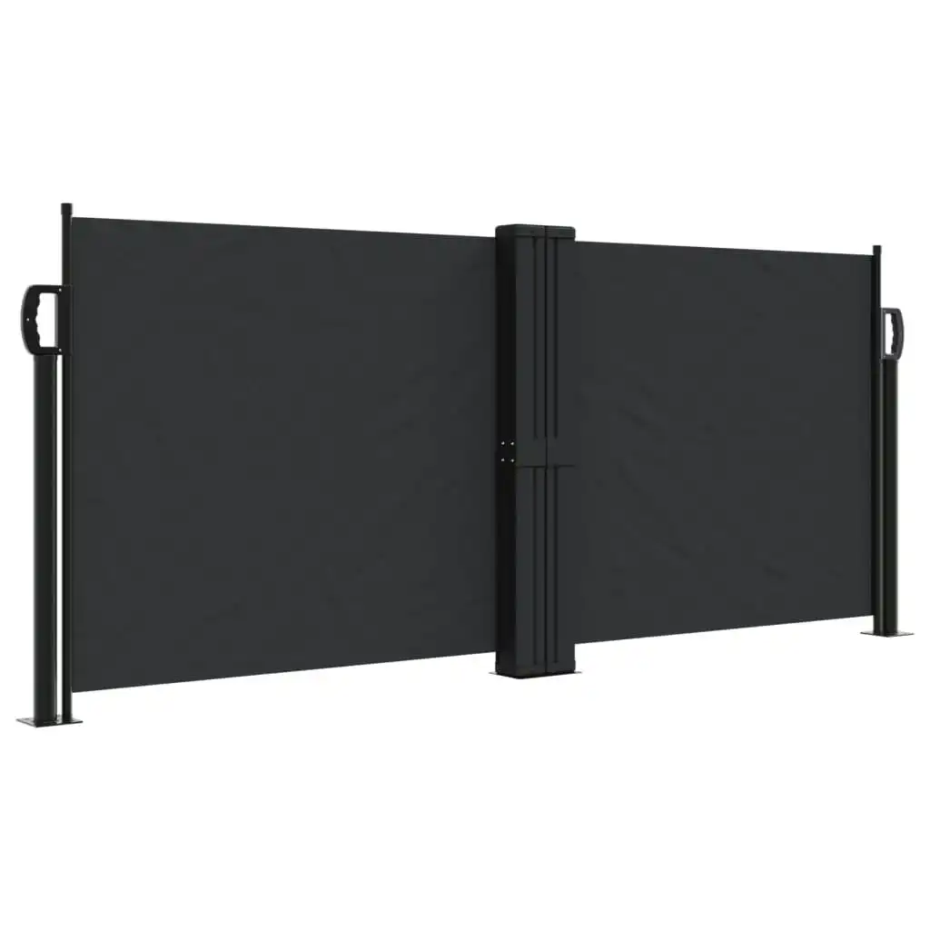 Retractable Side Awning Black 100x1000 cm 4004684