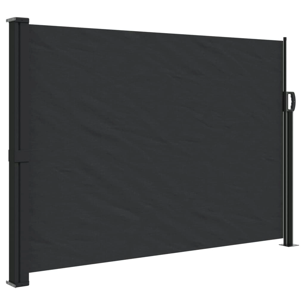 Retractable Side Awning Black 140x500 cm 4004414