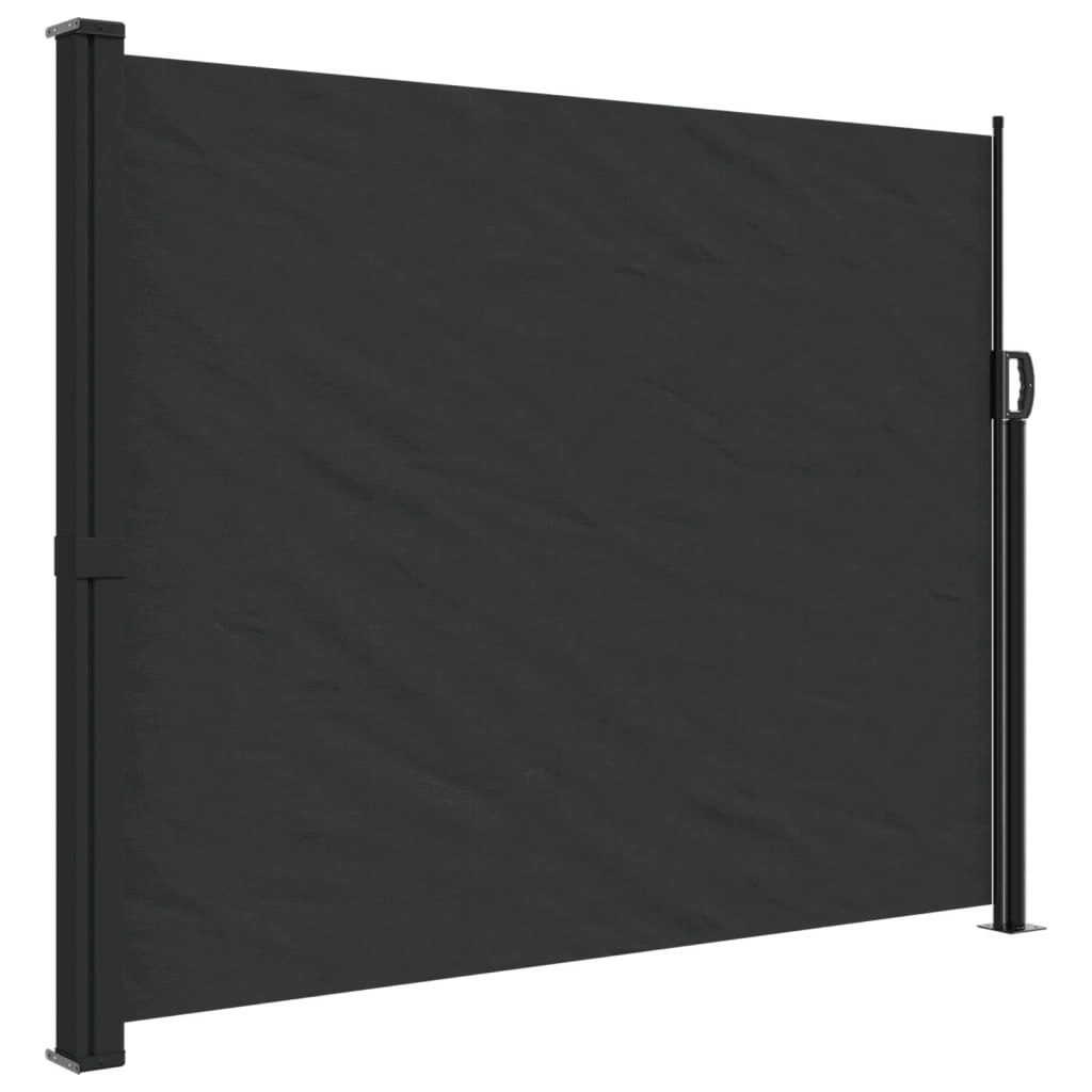 Retractable Side Awning Black 160x600 cm 4004519