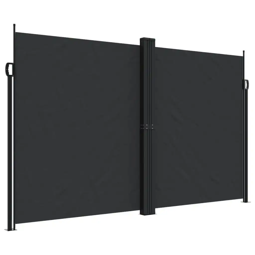 Retractable Side Awning Black 200x1000 cm 4004759