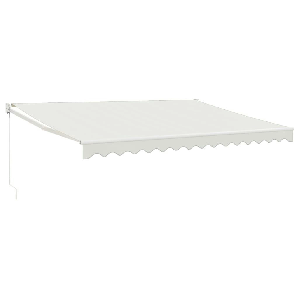 Retractable Awning Cream 4x3 m Fabric and Aluminium 3154428