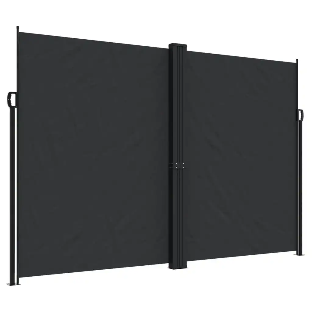 Retractable Side Awning Black 220x1000 cm 4004774