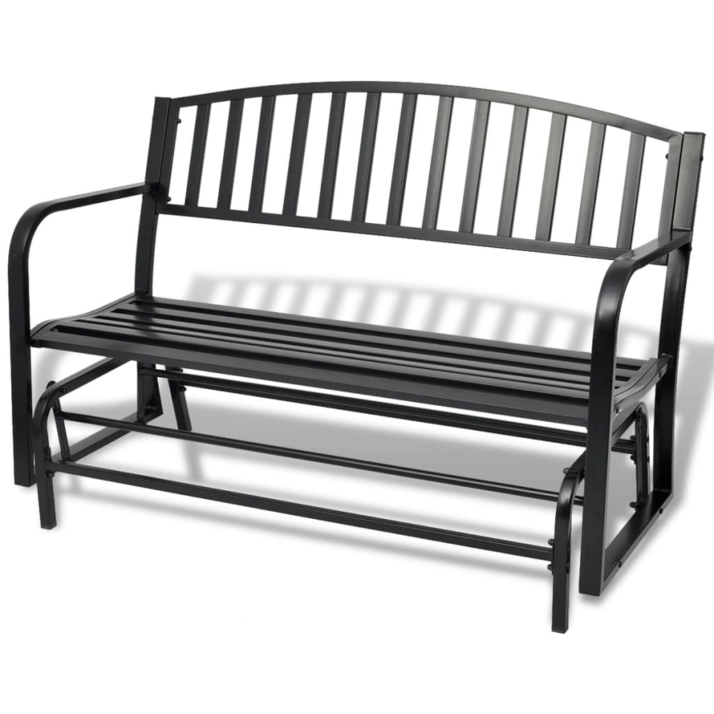 Swing Bench Black Steel 42170