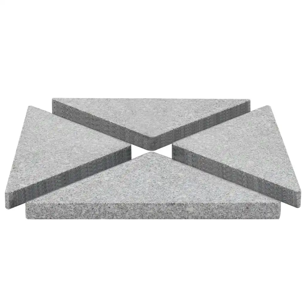 Umbrella Weight Plates 4 pcs Grey Granite Triangular 60 kg 276269