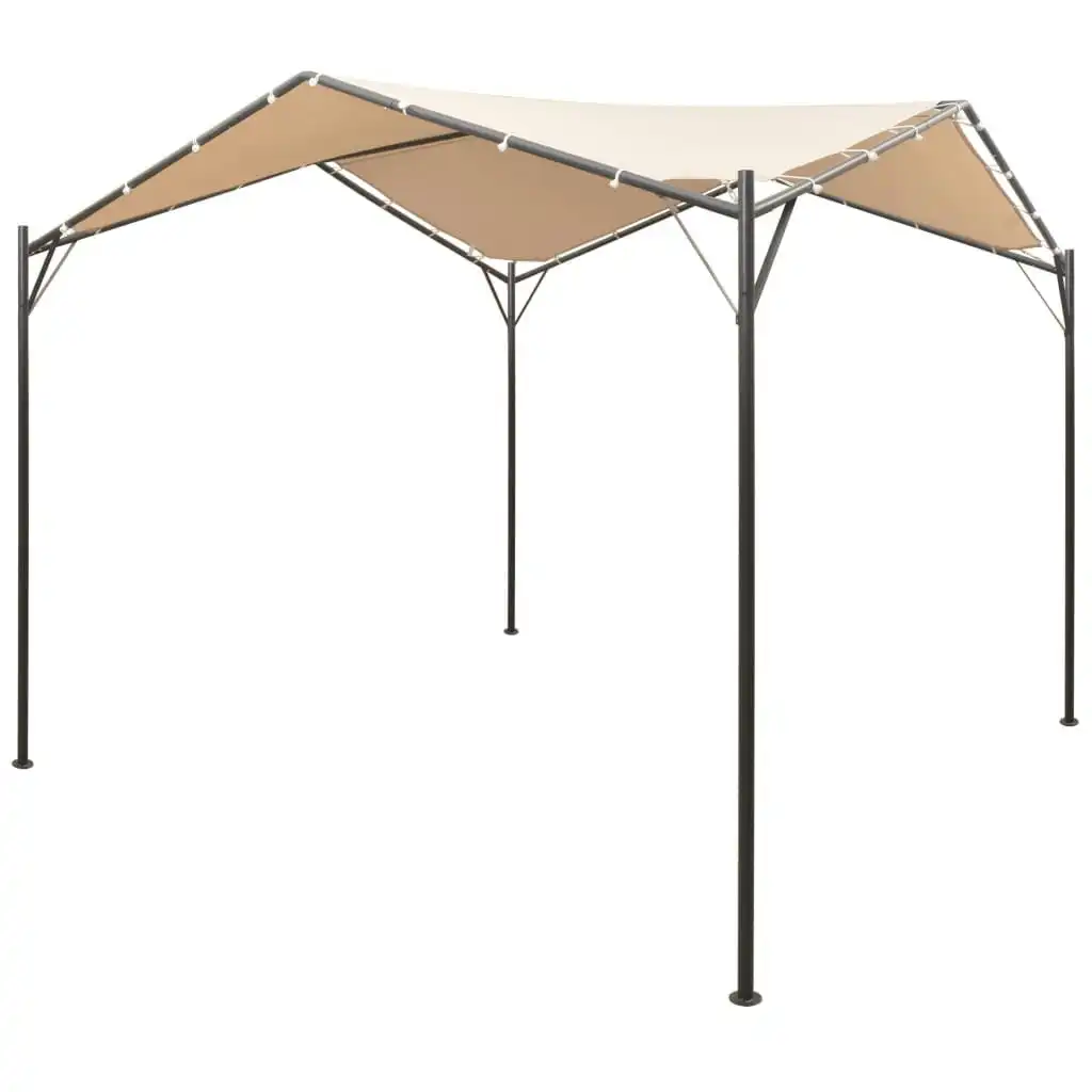 Gazebo Pavilion Tent Canopy 3x3 m Steel Beige 43168