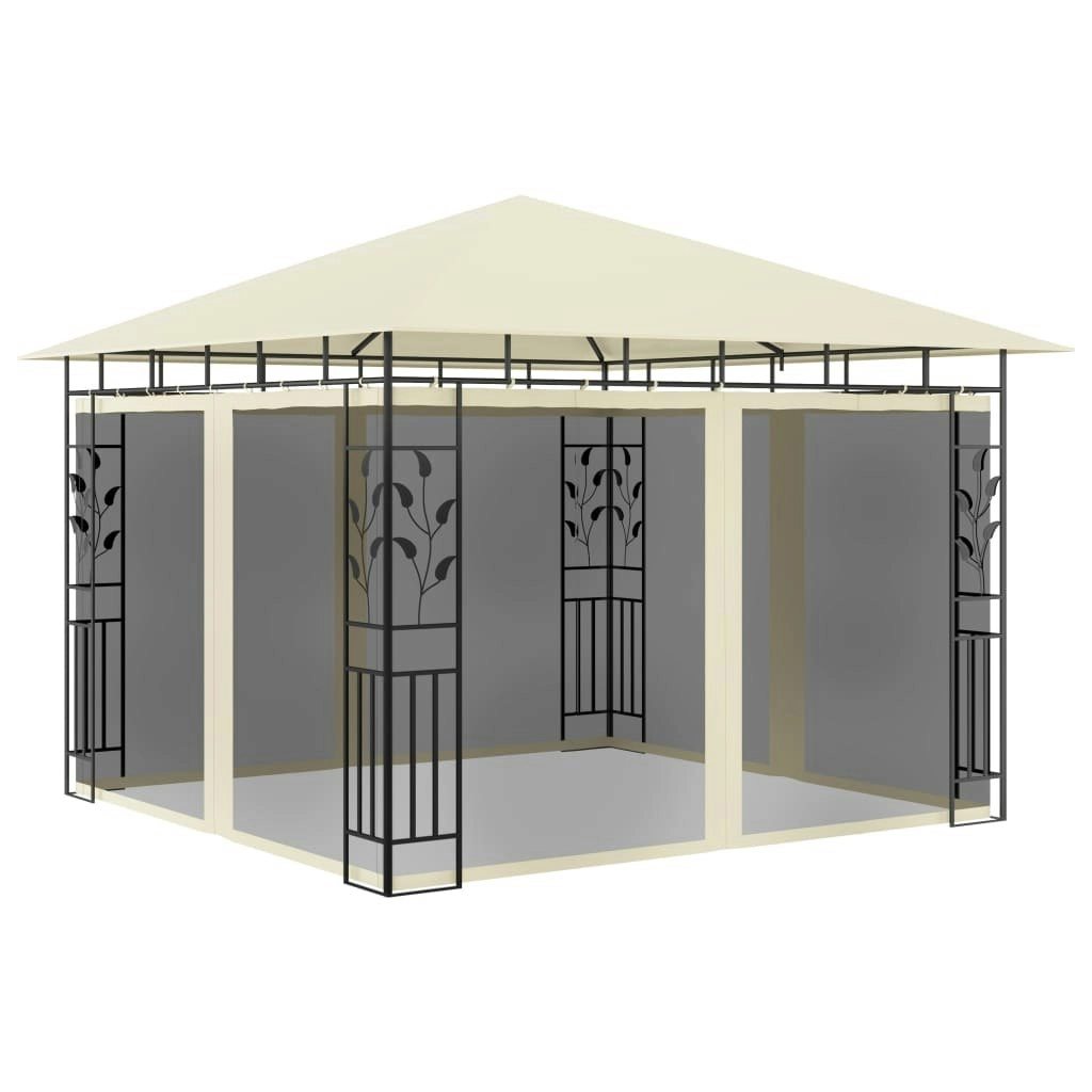 Gazebo with Mosquito Net 3x3x2.73 m Cream 180 g/m?? 47969