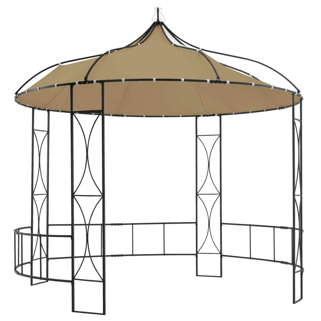 Gazebo 300x290 cm Taupe Round 315227