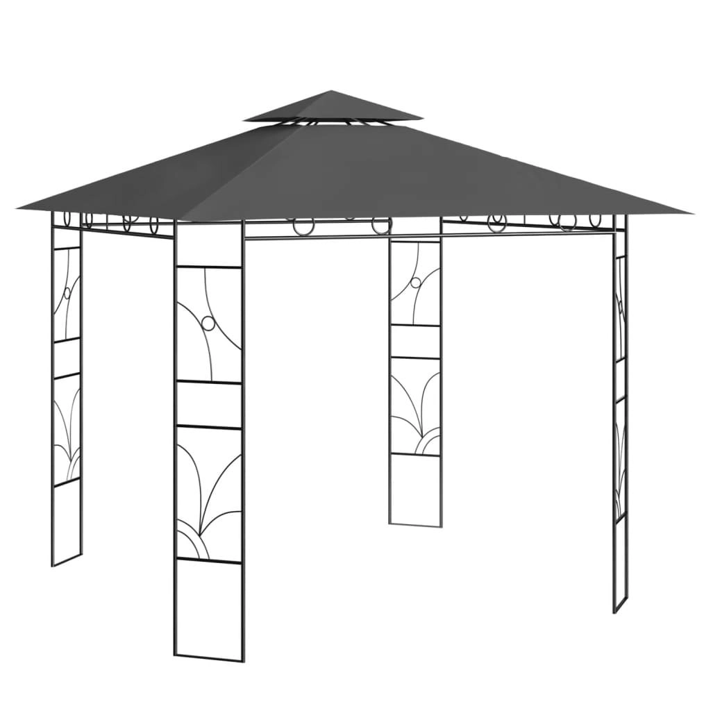 Gazebo 3x3x2.7 m Anthracite 160 g/m?? 313914