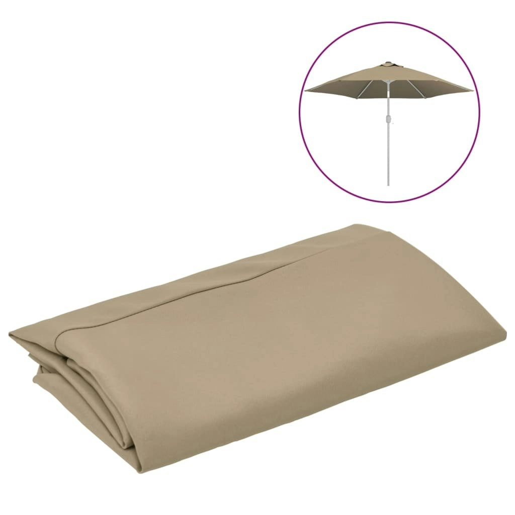 Replacement Fabric for Outdoor Parasol Taupe 300 cm 313797