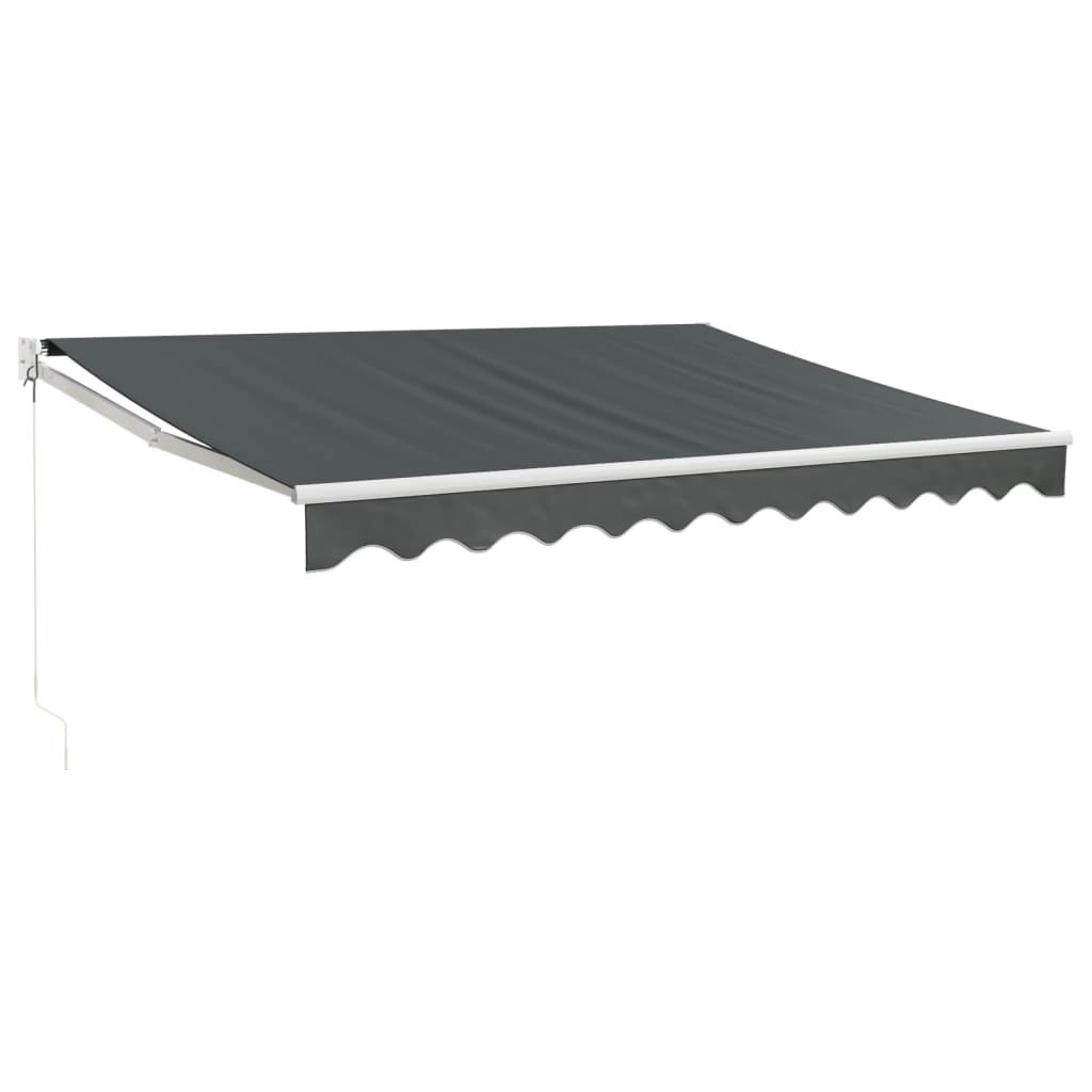 Retractable Awning Anthracite 3.5x2.5 m Fabric and Aluminium 3154437