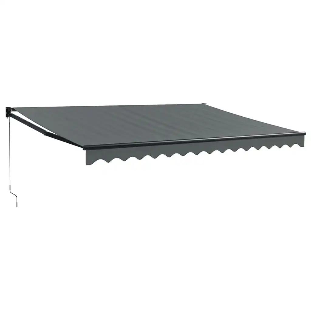 Retractable Awning Anthracite 4x3 m Fabric and Aluminium 3154463