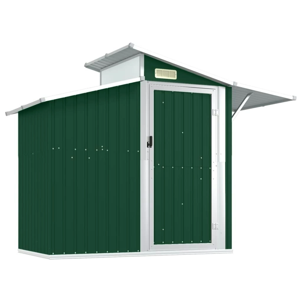 Garden Shed Green 270x130x208.5 cm Galvanised Steel 316242