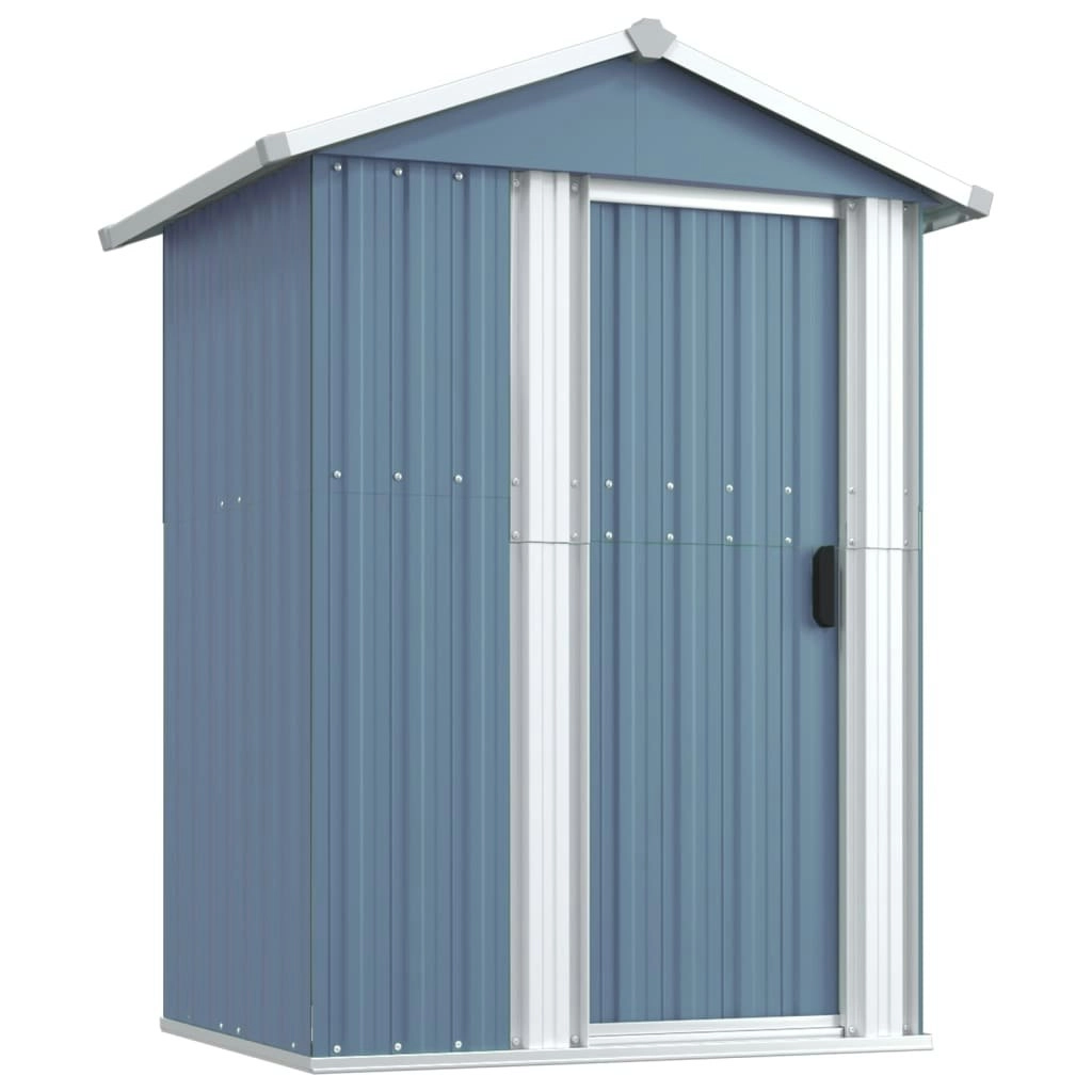 Garden Shed Grey 126x97.5x177 cm Galvanised Steel 316234